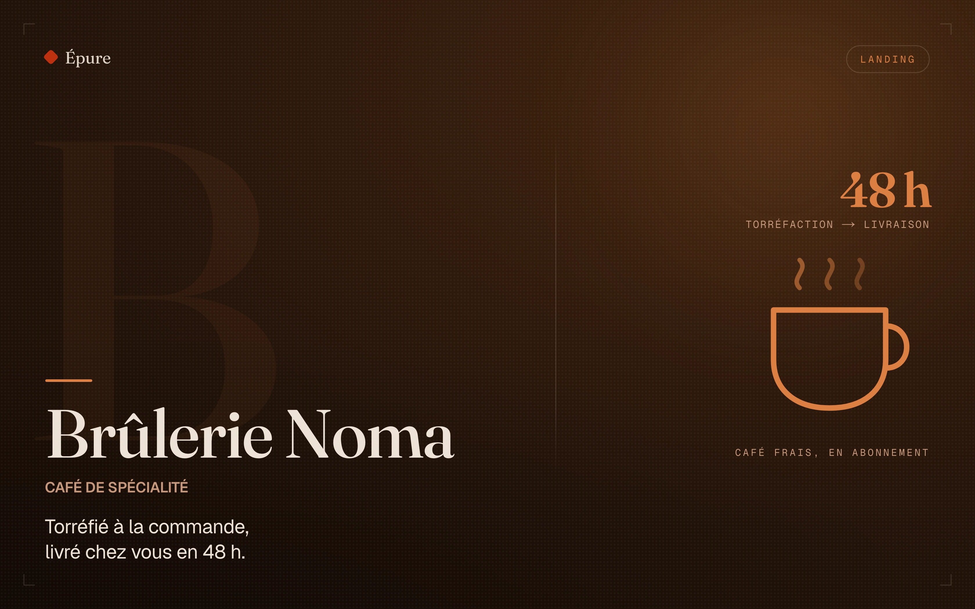 Brûlerie Noma — E-commerce de niche